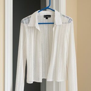 Almost Famous White Lace Blouse